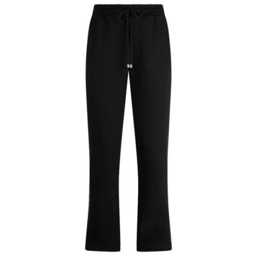 Patrizia Pepe Bomulls sweatpants med strassdekoration Black, Dam