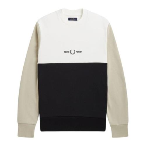 Fred Perry Herr Color Block Sweatshirt Multicolor, Herr