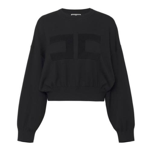 Elisabetta Franchi Stiliga Sweater Modeller Black, Dam