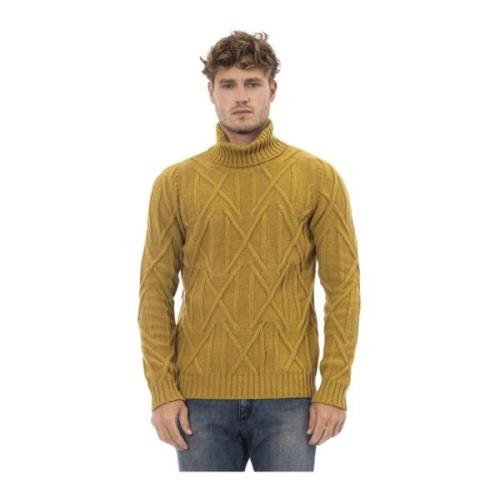 Alpha Studio Dolcevita Sweater - Långärmad - Ribbad Yellow, Herr