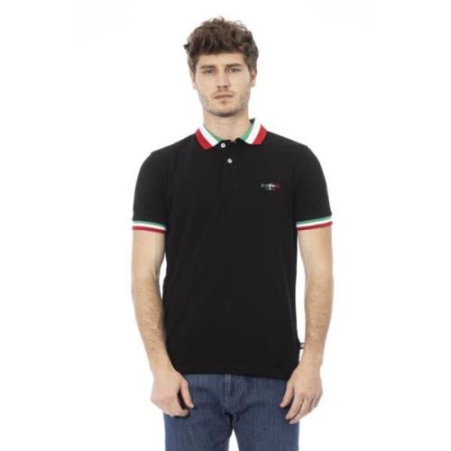 Baldinini Tricolor Polo Shirt Black, Herr