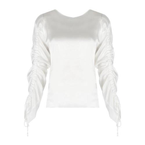 Liu Jo Elegant Blus med Rund Hals White, Dam