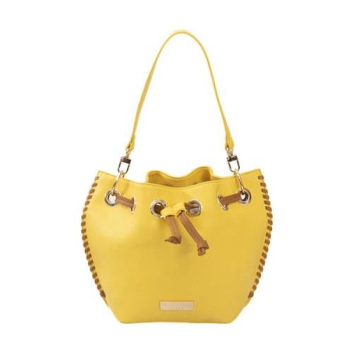 Baldinini Trendig Crossbody-väska med Dragsko Yellow, Dam