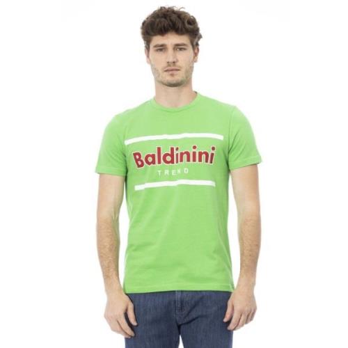 Baldinini Kortärmad Rund Hals T-shirt Green, Herr