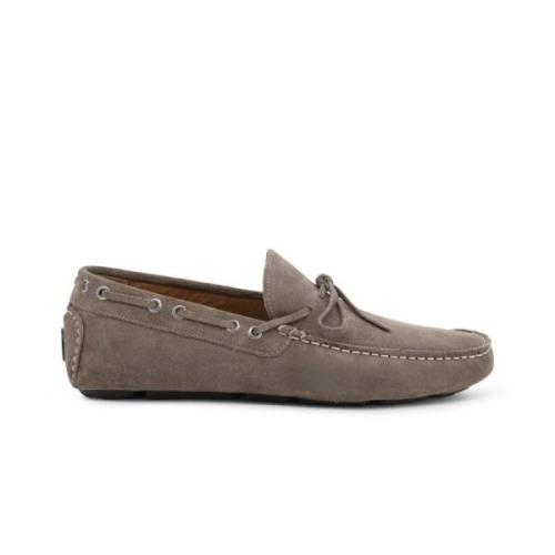 Duca di Morrone Edoardo Suede Taupe Loafers Brown, Herr