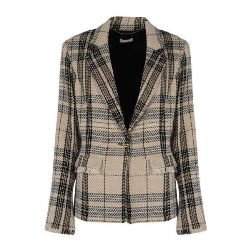 Liu Jo Elegant Blazer med Unik Knapp Multicolor, Dam