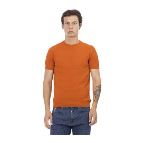 Baldinini Trendy Logo Insats Kortärmad Topp Orange, Herr