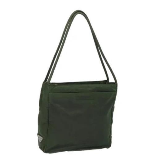 Prada Vintage Pre-owned Nylon totevskor Green, Dam