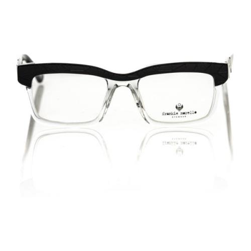 Frankie Morello Stiliga svarta acetatramglasögon Black, Unisex