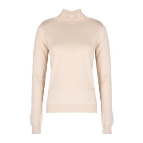 Liu Jo Elegant Figursydd Tröja med Rhinestones Beige, Dam