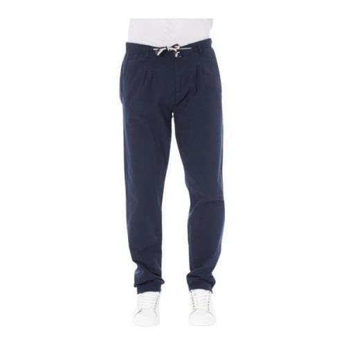 Baldinini Chino byxor med dragsko stängning Blue, Herr