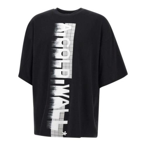 A-Cold-Wall Svart Bomull T-shirt med Frontlogo Black, Herr