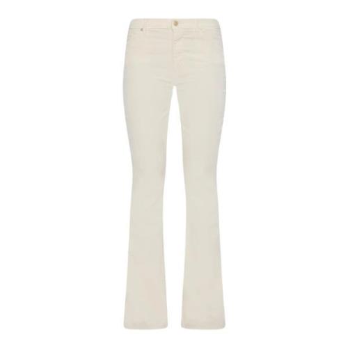 7 For All Mankind Velvet Flared Jeans High Waist Ali Beige, Dam