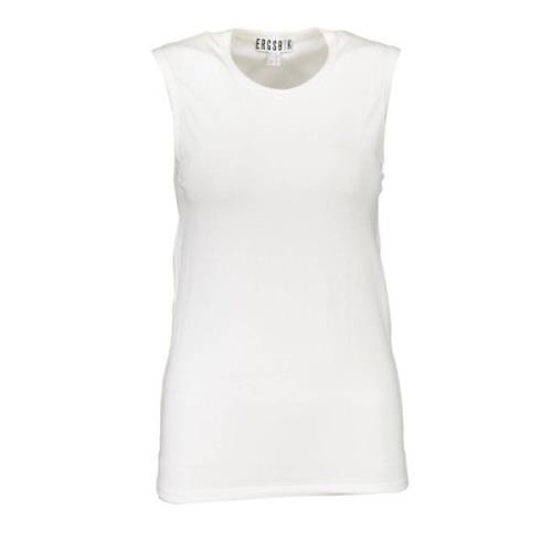 Bikkembergs Vit Bomull Tank Top Logo White, Dam