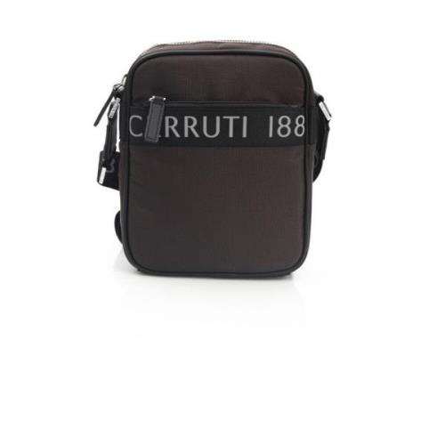 Cerruti 1881 Crossbody-väska med Dragkedja och Logotyp Brown, Herr