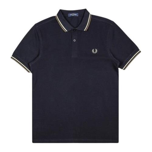 Fred Perry Modern Bomullspolo Med Tvåfärgade Kanter Blue, Herr