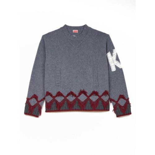 Kenzo Stjärn Pullover Gray, Herr