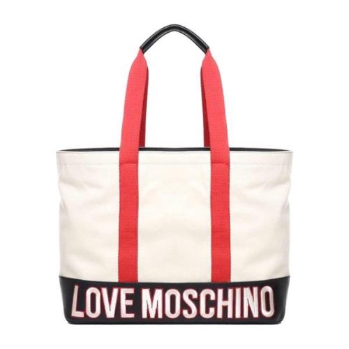 Moschino Svart Textil Shoppingväska Multicolor, Dam