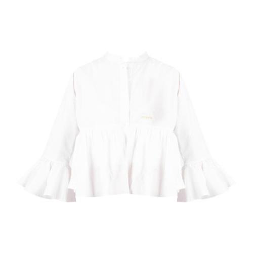 Pinko Elegant Rund Hals Blus White, Dam