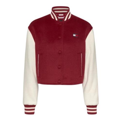 Tommy Hilfiger Vattenavvisande College Stil Jacka Red, Dam