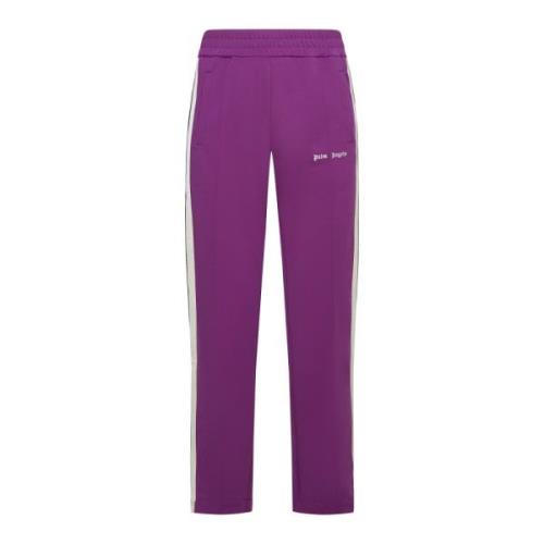 Palm Angels Lila Jersey Track Pants med Sidestripor Purple, Herr