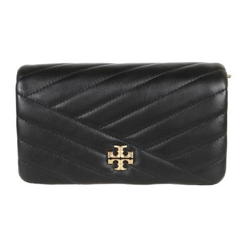 Tory Burch Svart Chevron Chain Plånbok Black, Dam