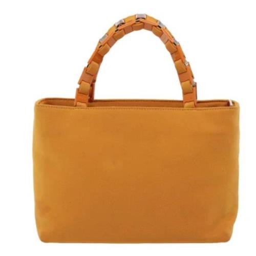 Salvatore Ferragamo Pre-owned Pre-owned Canvas handvskor Orange, Dam