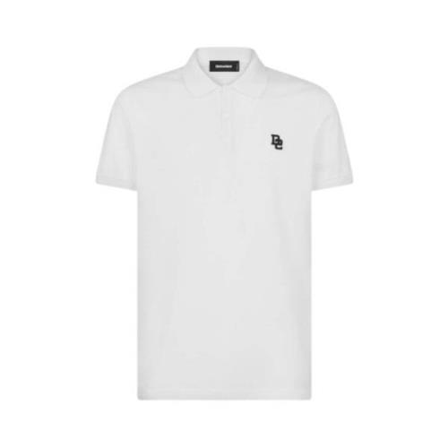 Dsquared2 Tennis Fit Polo Shirt White, Herr