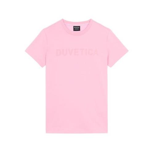 Duvetica Jersey T-shirt med Logo Pink, Dam