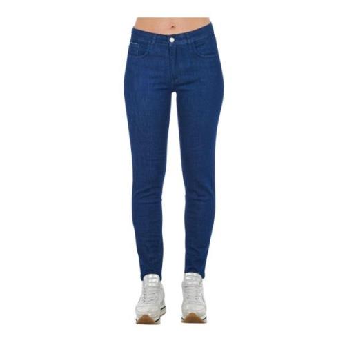 Frankie Morello Skinny Denim Jeans med Flera Fickor Blue, Dam