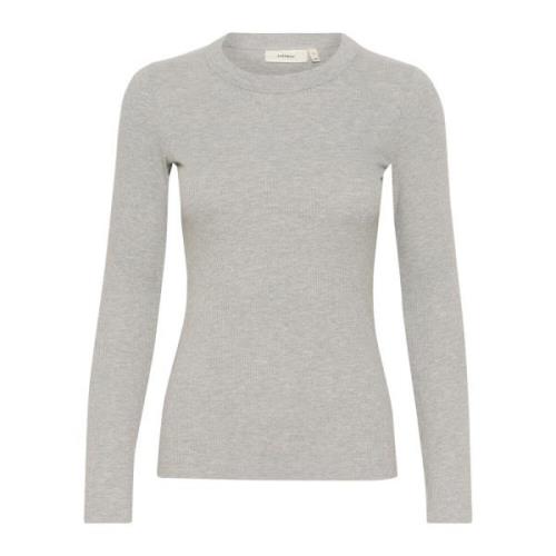 InWear Melange T-shirt Långärmad Topp Gray, Dam