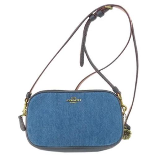 Coach Pre-owned Pre-owned Denim axelremsvskor Blue, Dam