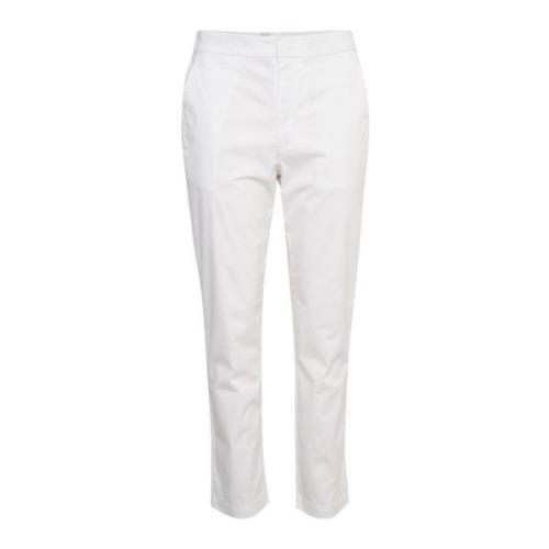 InWear Klassiska Vita Elastiska Byxor White, Dam