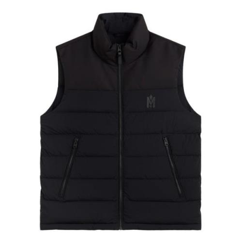 Mackage Logo Patch Quiltad Väst Black, Herr