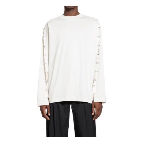 Mugler Vit Bomull Jersey Oversized T-shirt White, Herr