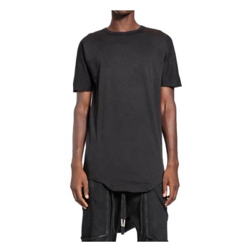 Boris Bidjan Saberi Kurvig Lång T-Shirt Svart Bomull Jersey Black, Her...