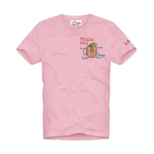 MC2 Saint Barth Herr T-shirt, Stiligt Design Pink, Herr