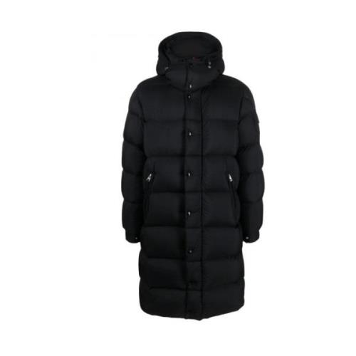 Moncler Quiltad Logo Patch Vadderad Kappa Black, Herr