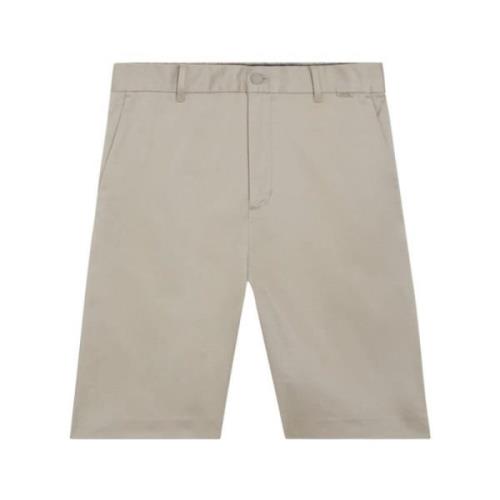 Calvin Klein Mäns Regular Straight Sateen Stretch Shorts Beige, Herr