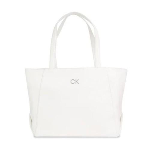 Calvin Klein Stilren Daily Shopper Väska White, Dam