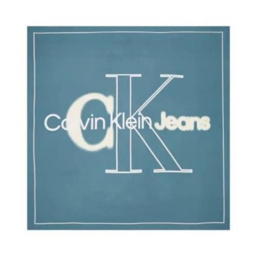 Calvin Klein Cut Out Monolo Scarf för Kvinnor Blue, Dam