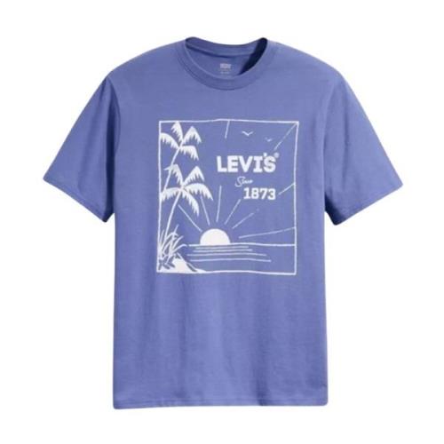 Levi's Mäns Avslappnad Passform Tee Blue, Herr