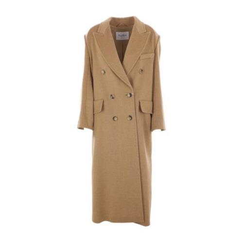 Max Mara Brun Dubbelknäppt Kamelrock Brown, Dam