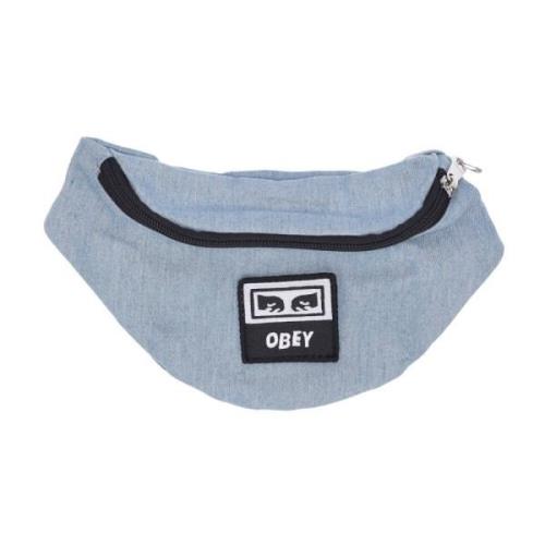 Obey Denim Hip Bag med Toppficka Blue, Herr