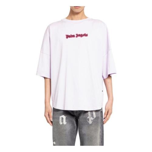 Palm Angels Neon Logo Tee Lila Burgundy Purple, Herr