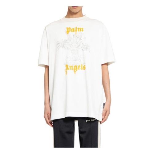 Palm Angels Ängel Penna T-shirt Ljus Orange White, Herr