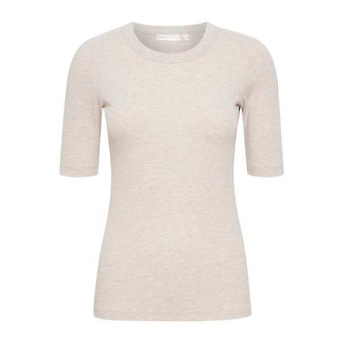 InWear DagnalW Melange T-Shirt - Stilren och Beige, Dam