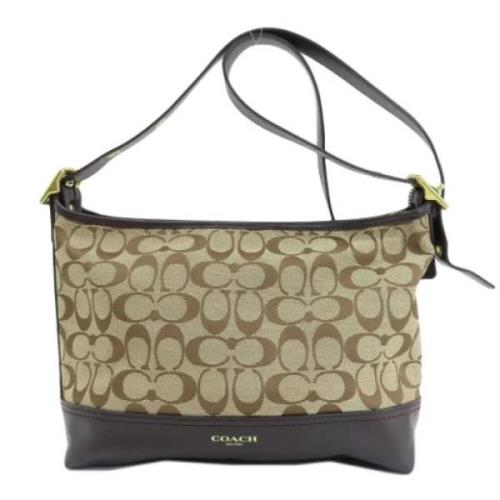 Coach Pre-owned Pre-owned Canvas axelremsvskor Brown, Dam