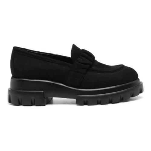 AGL Celeste Suede Loafers Black, Dam