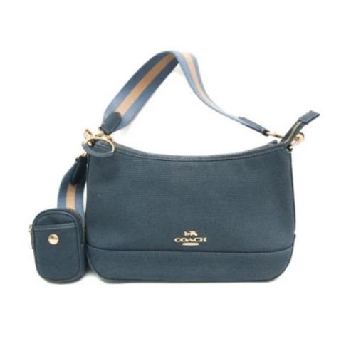 Coach Pre-owned Pre-owned Canvas handvskor Blue, Dam